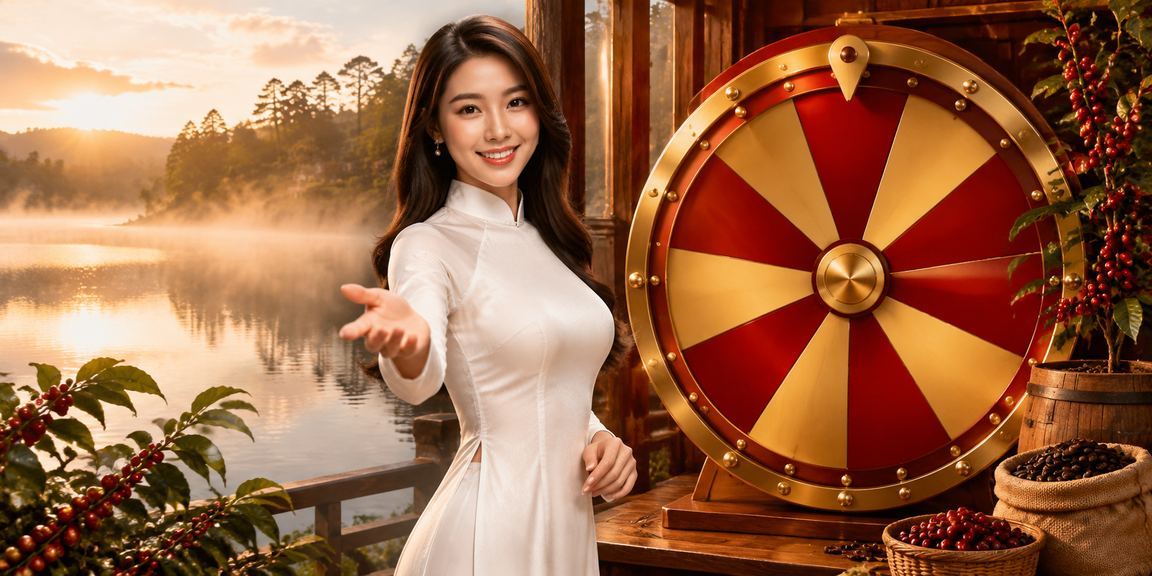 Phụ nữ mặc áo dài tại Đà Lạt tham gia chương trình rút thăm may mắn và khuyến mãi trực tuyến